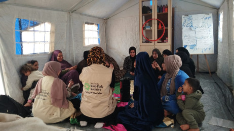 Give Palestine Association continues to implement comprehensive psychological support programs for mothers and children to promote family cohesion and mental health in the Dar Al-Raja community.